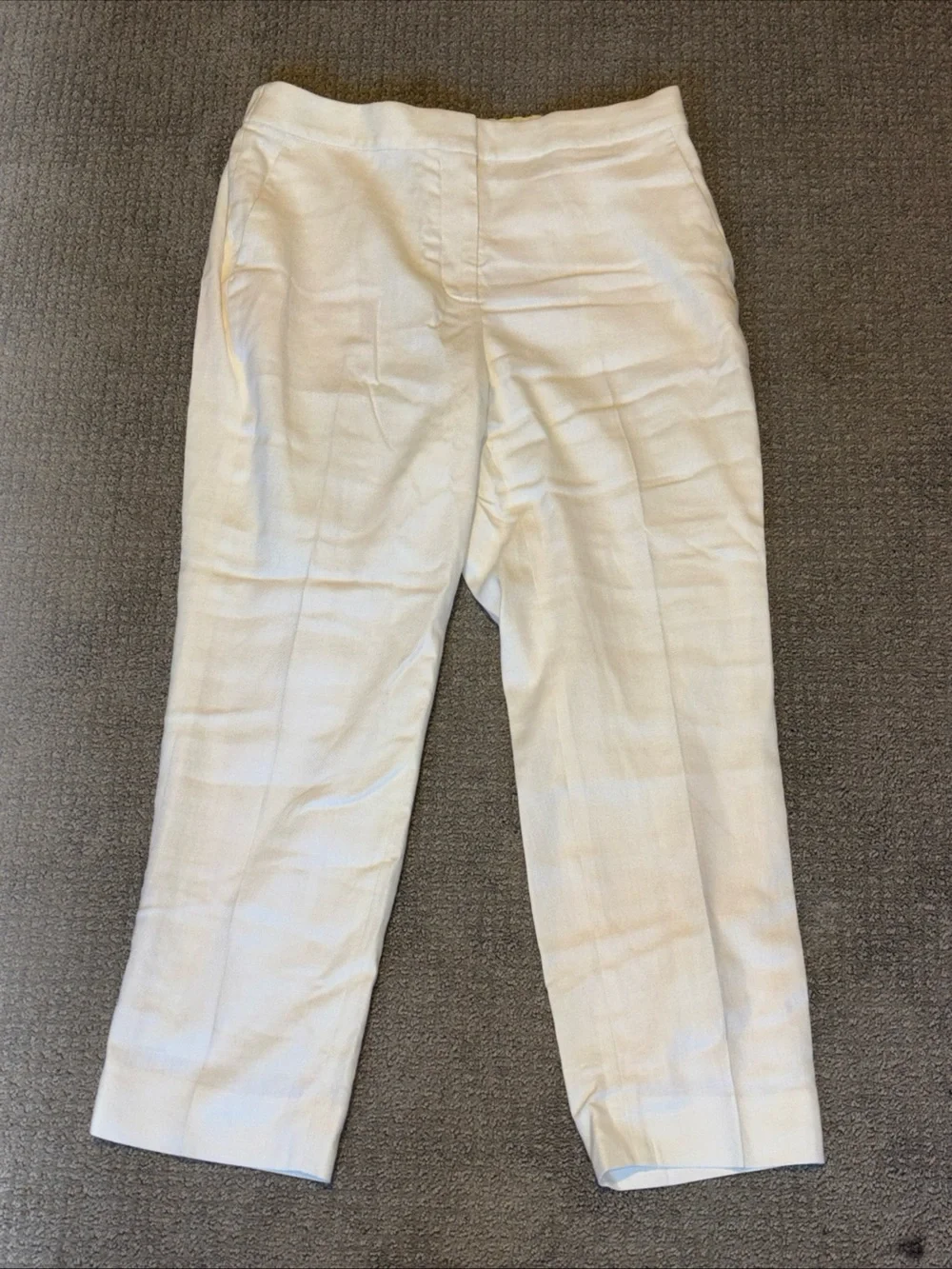 Womens J.Crew White Casual Trousers Size Medium